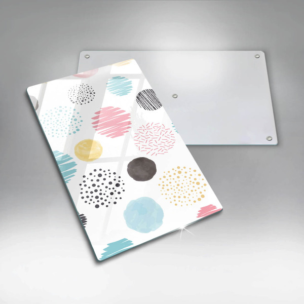 Placă din sticla protectie perete Forme pictate