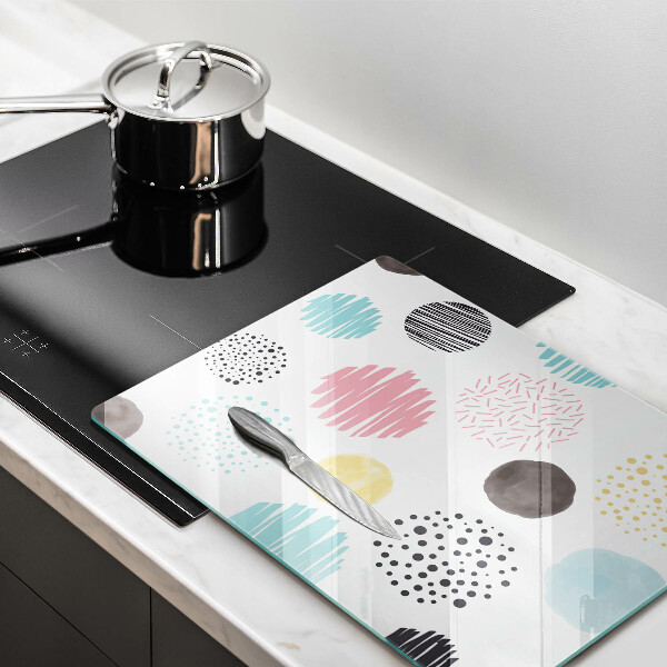 Placă din sticla protectie perete Forme pictate