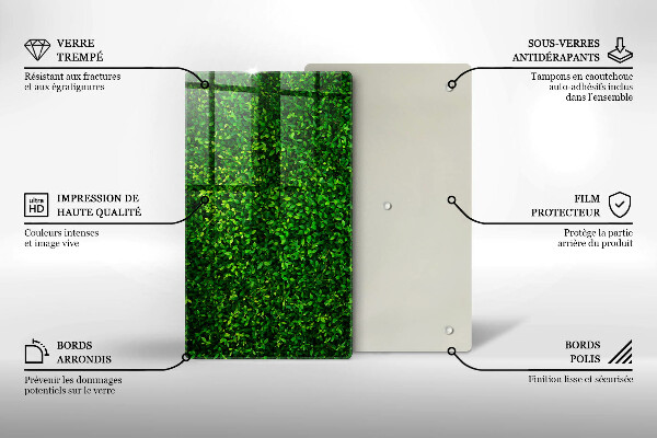 Placă din sticla protectie perete Planta cu frunze mici