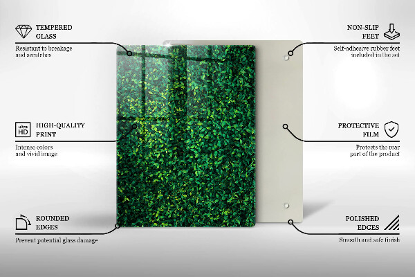 Placă din sticla protectie perete Planta cu frunze mici