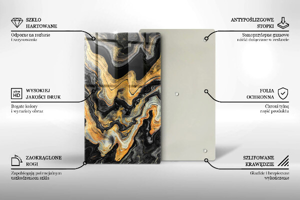 Placă din sticla protectie perete Structura abstractă