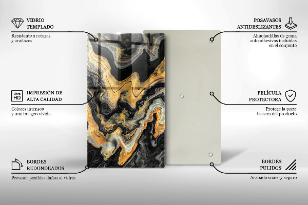 Placă din sticla protectie perete Structura abstractă