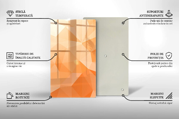 Placă din sticla protectie perete Fundal geometric