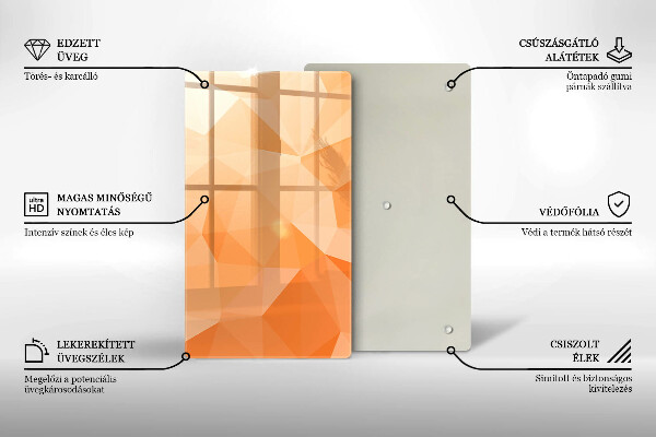 Placă din sticla protectie perete Fundal geometric