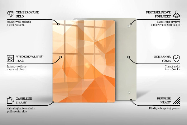 Placă din sticla protectie perete Fundal geometric