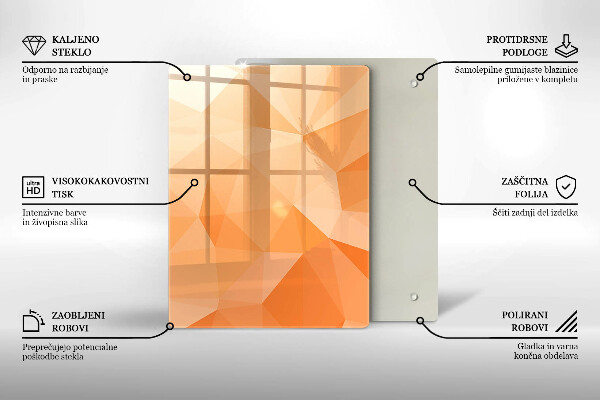 Placă din sticla protectie perete Fundal geometric