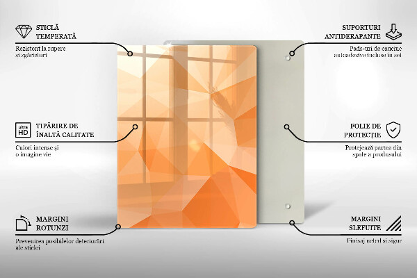 Placă din sticla protectie perete Fundal geometric