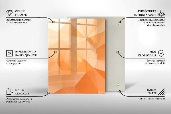 Placă din sticla protectie perete Fundal geometric