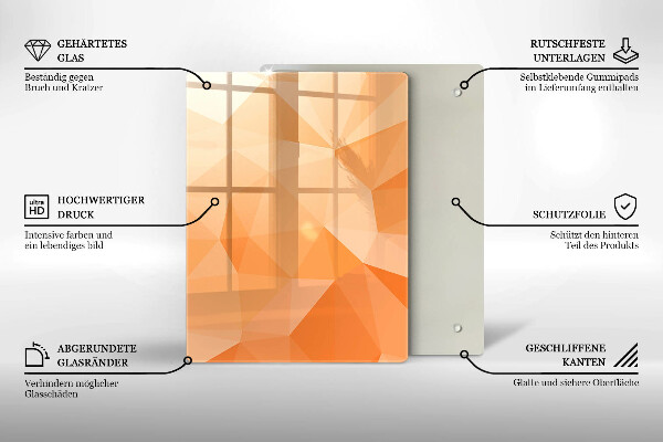 Placă din sticla protectie perete Fundal geometric