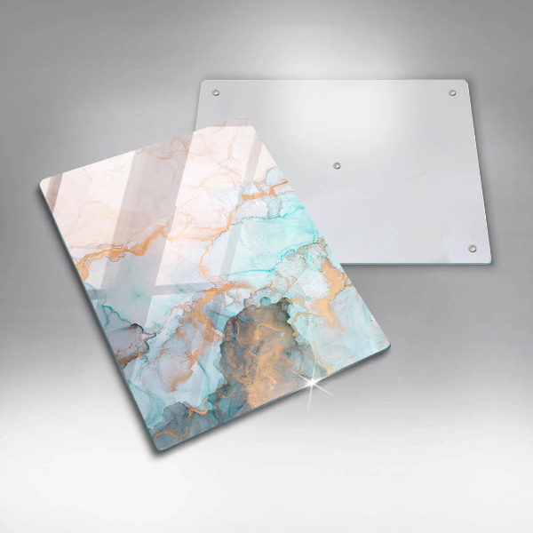 Placă din sticla protectie perete Abstracția din marmură