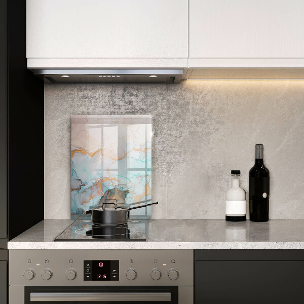 Placă din sticla protectie perete Abstracția din marmură