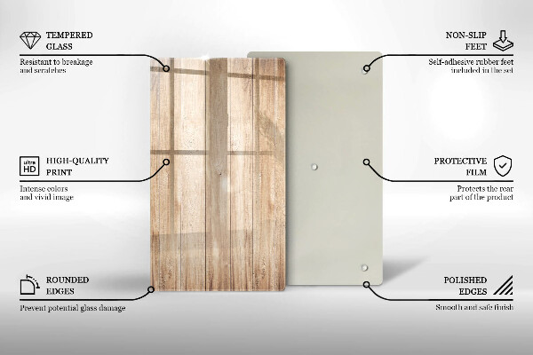 Placă din sticla protectie perete Scanduri de lemn