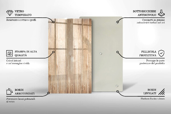 Placă din sticla protectie perete Scanduri de lemn