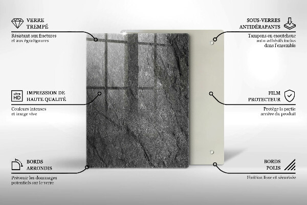 Placă din sticla protectie perete Textura de piatră
