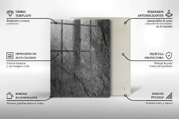 Placă din sticla protectie perete Textura de piatră