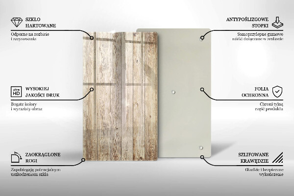 Placă din sticla protectie perete Scanduri de lemn
