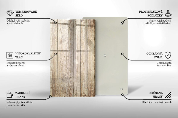 Placă din sticla protectie perete Scanduri de lemn