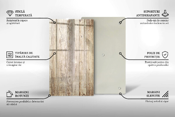 Placă din sticla protectie perete Scanduri de lemn