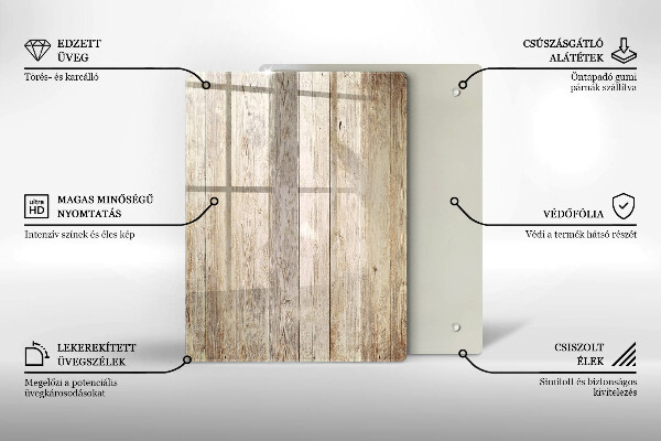 Placă din sticla protectie perete Scanduri de lemn
