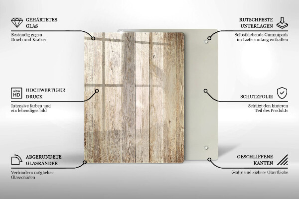 Placă din sticla protectie perete Scanduri de lemn