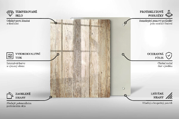 Placă din sticla protectie perete Scanduri de lemn
