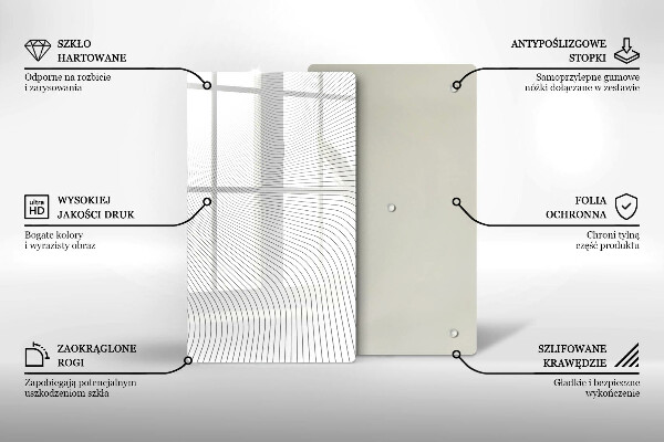 Placă din sticla protectie perete Model de linii moderne