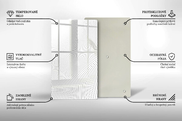 Placă din sticla protectie perete Model de linii moderne