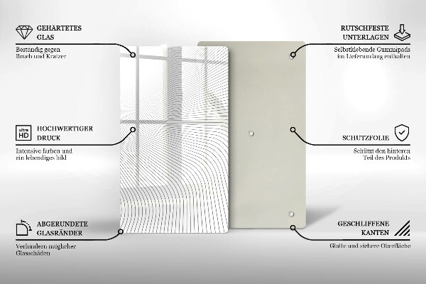 Placă din sticla protectie perete Model de linii moderne