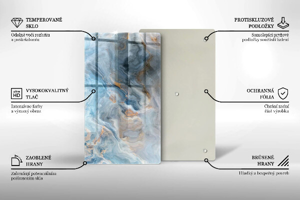 Placă din sticla protectie perete Textura marmură