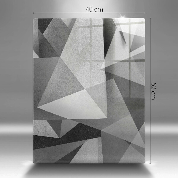 Placă din sticla protectie perete Abstracție ascuțită concretă