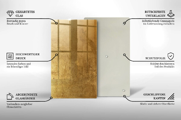 Placă din sticla protectie perete Fundal cu textură aurie