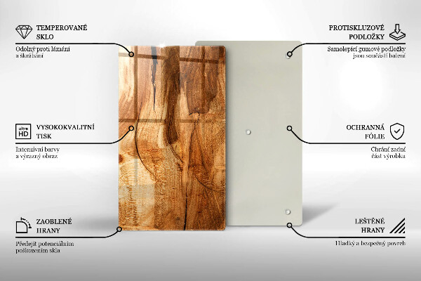 Placă din sticla protectie perete Textura placă de lemn