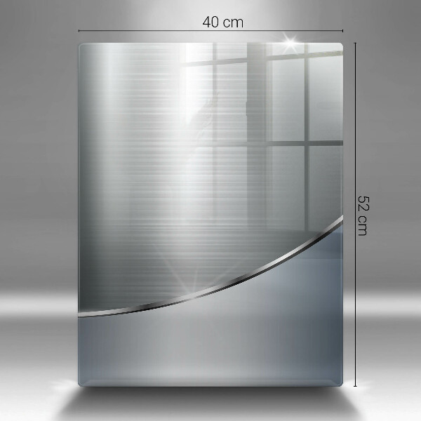 Placă din sticla protectie perete Model de abstractizare din metal