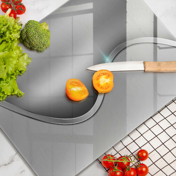 Placă din sticla protectie perete Metal argintiu abstract