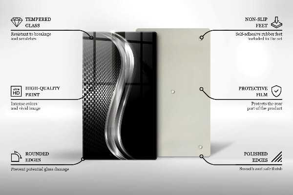 Placă din sticla protectie perete Structura metalica