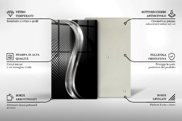 Placă din sticla protectie perete Structura metalica