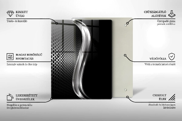 Placă din sticla protectie perete Structura metalica