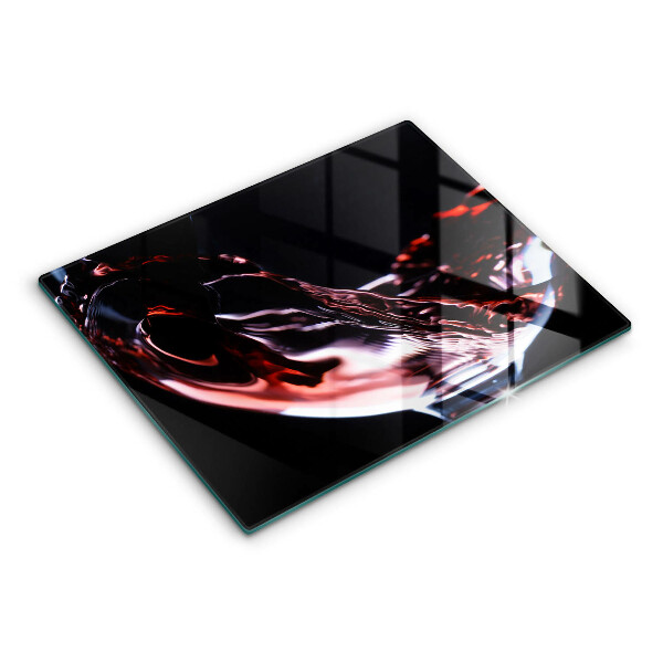 Placă sticla protectie aragaz Un pahar de vin roșu