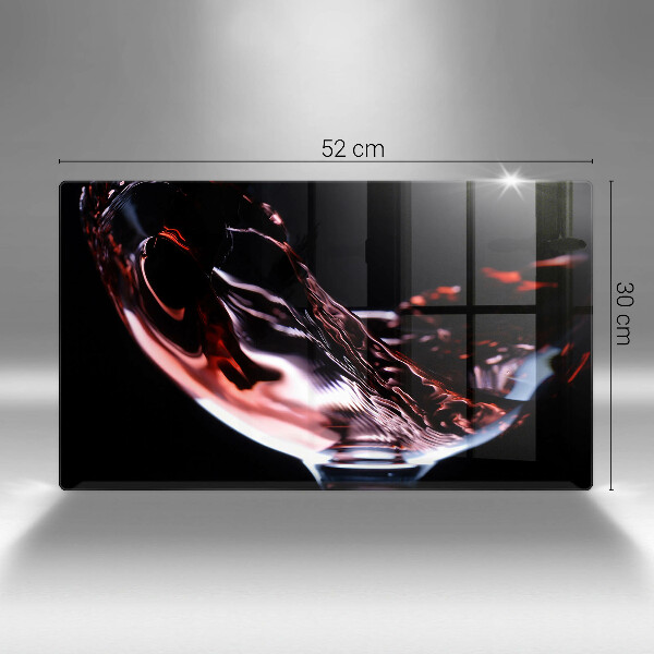 Placă sticla protectie aragaz Un pahar de vin roșu