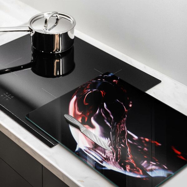 Placă sticla protectie aragaz Un pahar de vin roșu