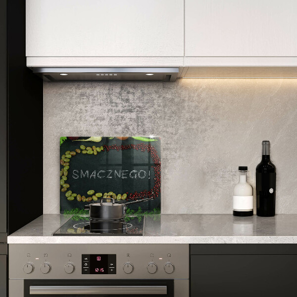 Placă sticla protectie aragaz Smacznego!