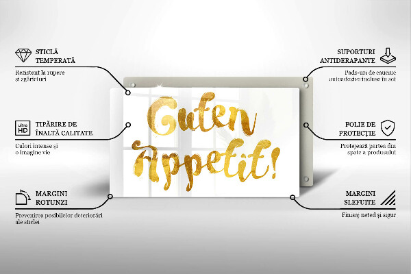 Placă sticla protectie aragaz Guten appetit!