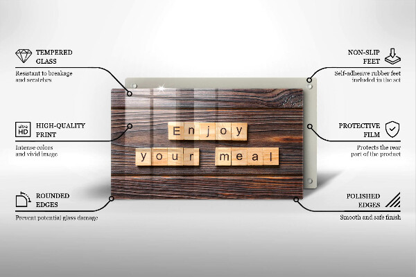 Placă protecție plita Enjoy your meal