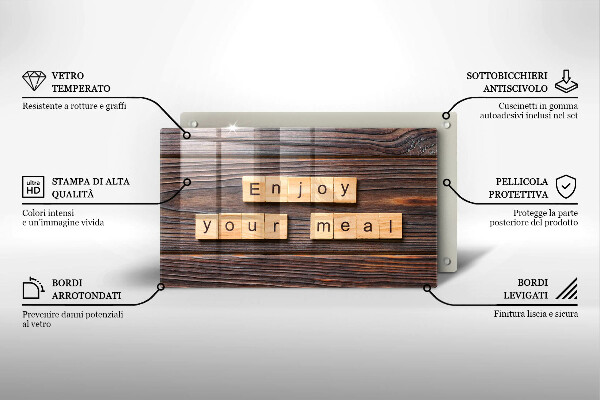 Placă protecție plita Enjoy your meal