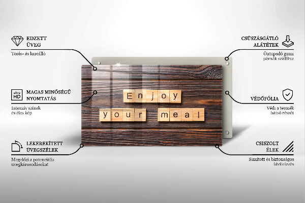 Placă protecție plita Enjoy your meal
