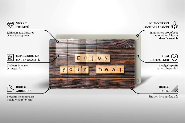 Placă protecție plita Enjoy your meal