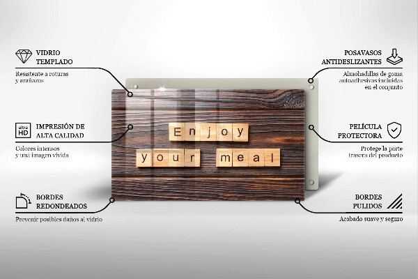 Placă protecție plita Enjoy your meal
