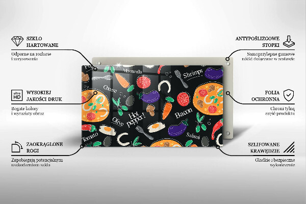 Placă sticla protectie aragaz Ilustrație alimentară