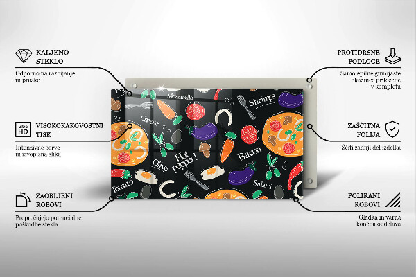 Placă sticla protectie aragaz Ilustrație alimentară