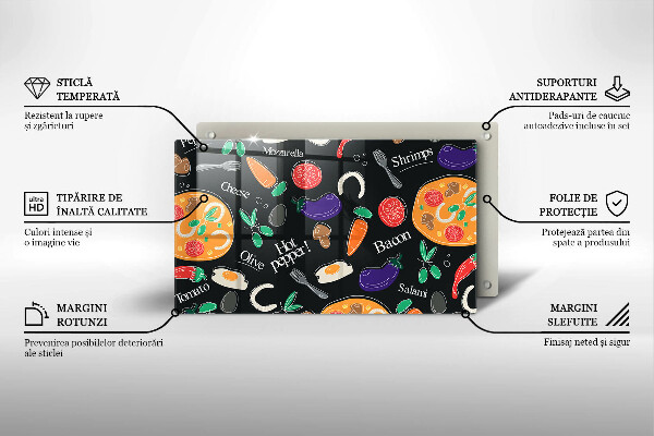 Placă sticla protectie aragaz Ilustrație alimentară